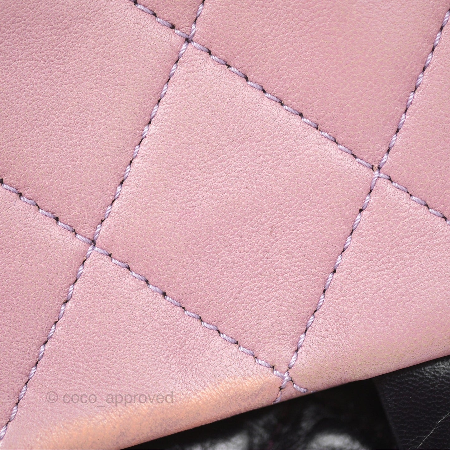 Chanel Medium Bicolor CC Chain Flap Pink/Black Lambskin Silver Hardware