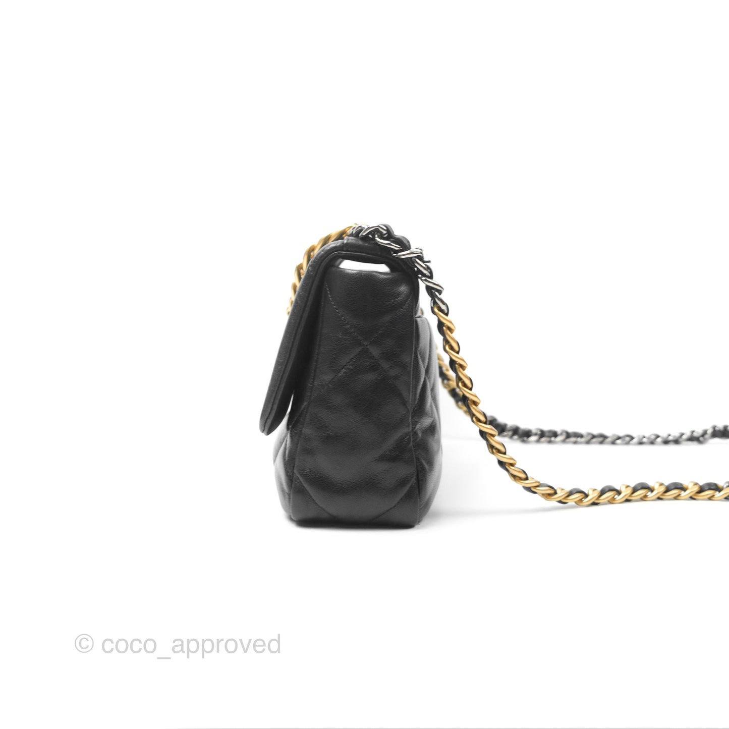 Chanel 19 Small Black Goatskin Mixed Hardware