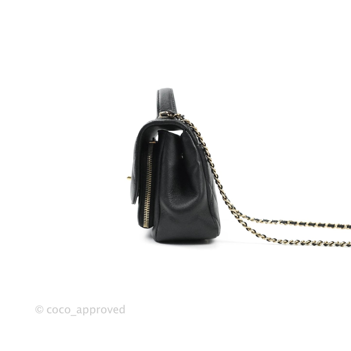 Chanel Quilted Small Business Affinity Flap Black Caviar Gold Hardware