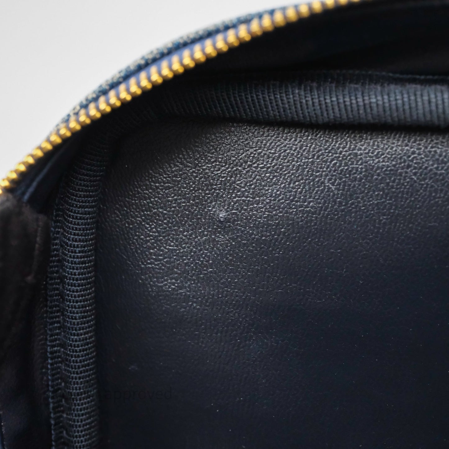 Chanel Vintage Vanity Case Denim Aged Gold Hardware