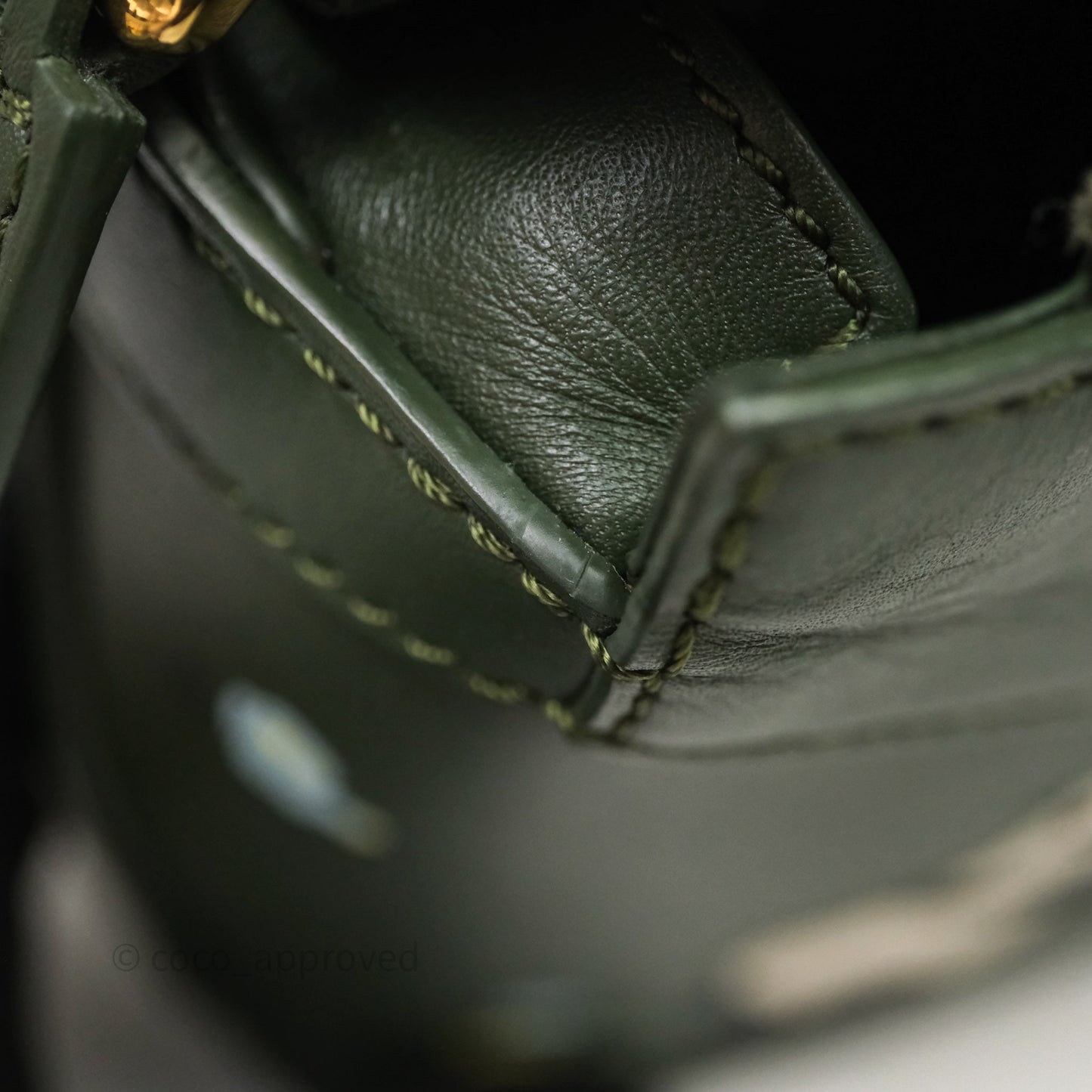 Loewe X SUNA FUJITA Mini Pandas Puzzle Bag Dark Green Calfskin Gold Hardware