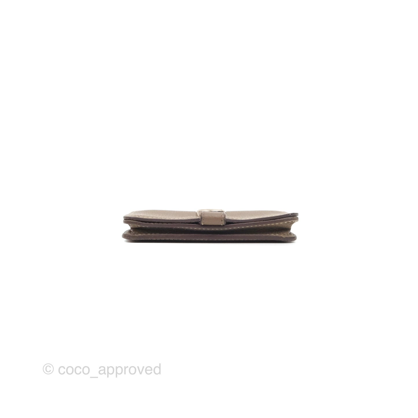 Hermes Dogon Card Case Etoupe Togo Palladium Hardware