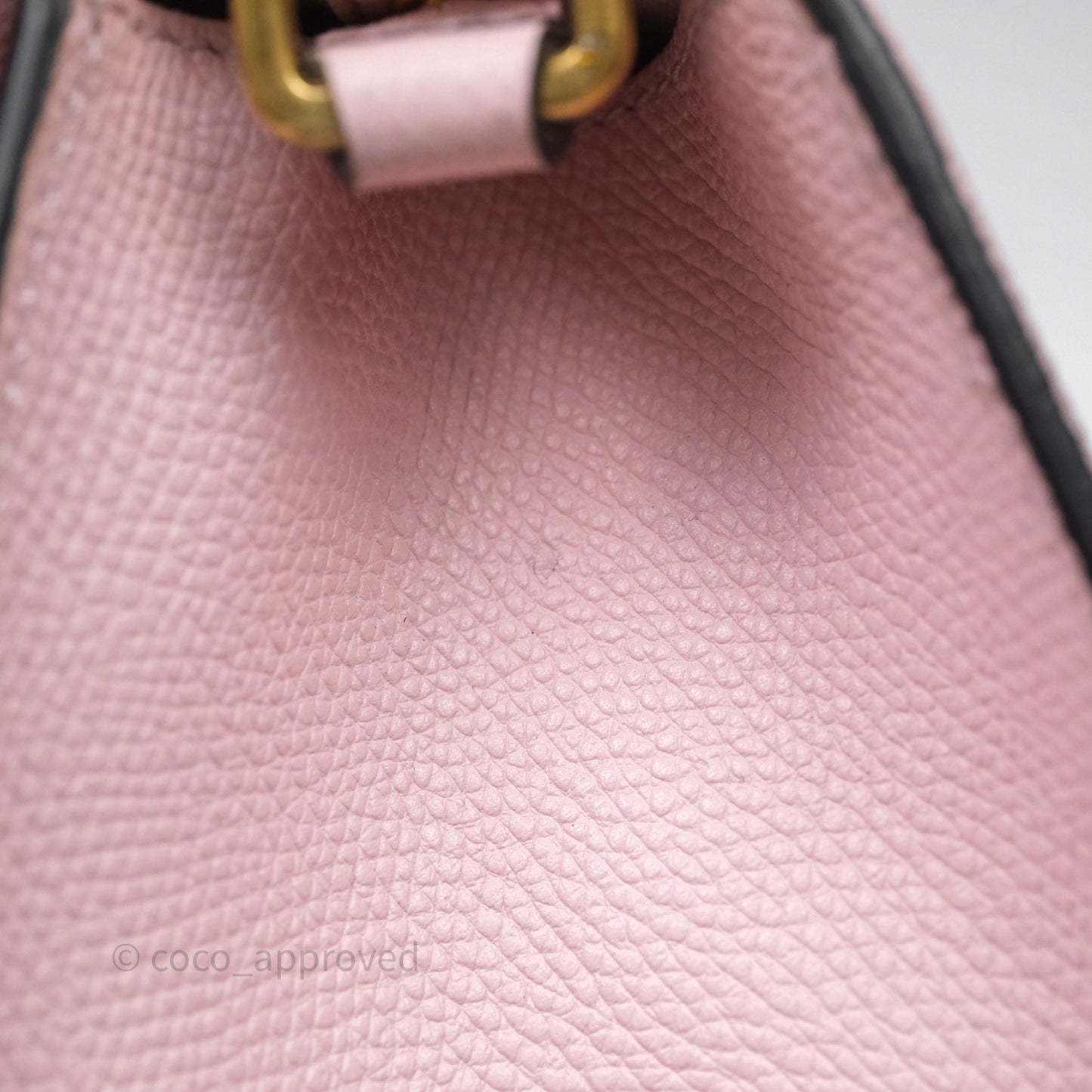 Valentino Garavani Small Vsling Grainy Calfskin Bag Light Pink Aged Gold Hardware