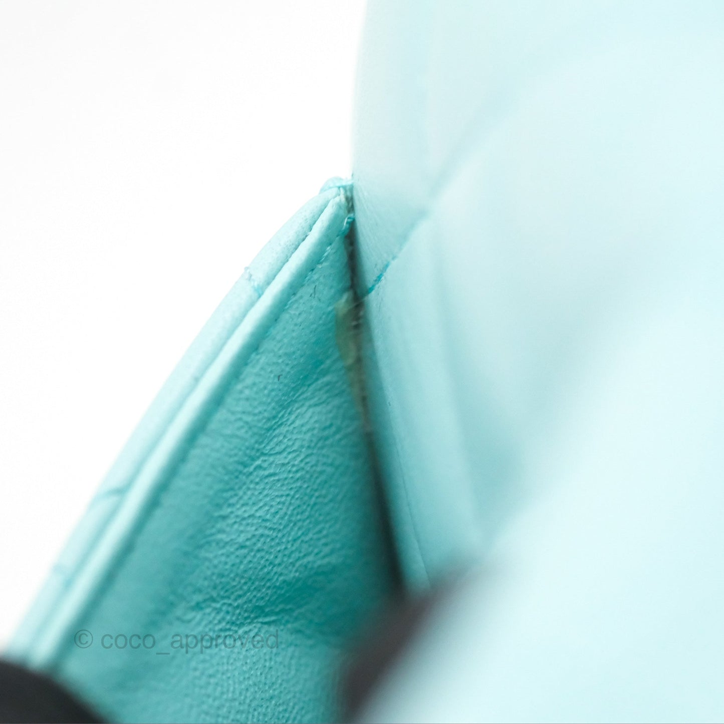 Chanel Quilted Mini Rectangular Flap Tiffany Blue Lambskin Silver Hardware