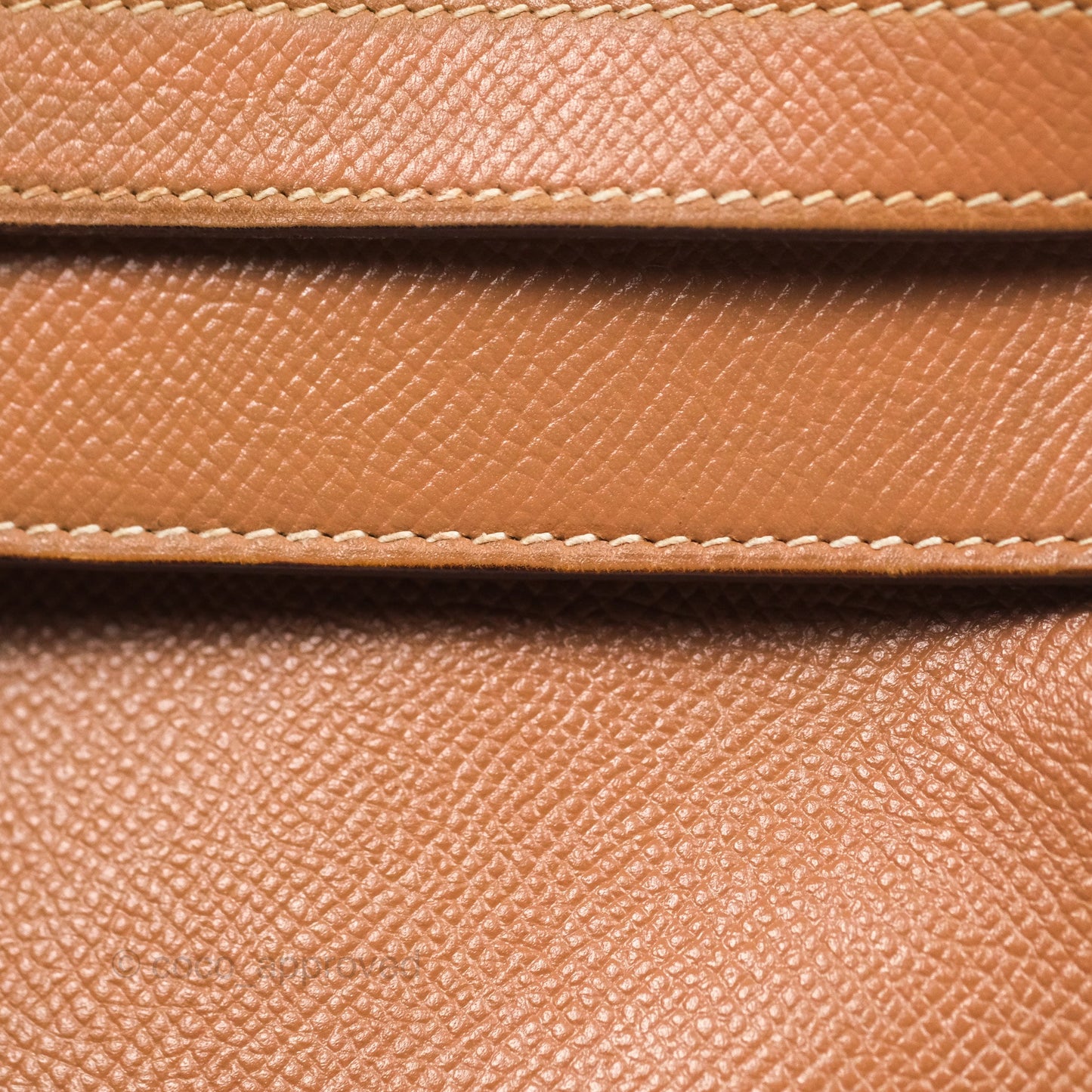 Hermes Vintage Kelly 32 Retourne Natural Gold Hardware