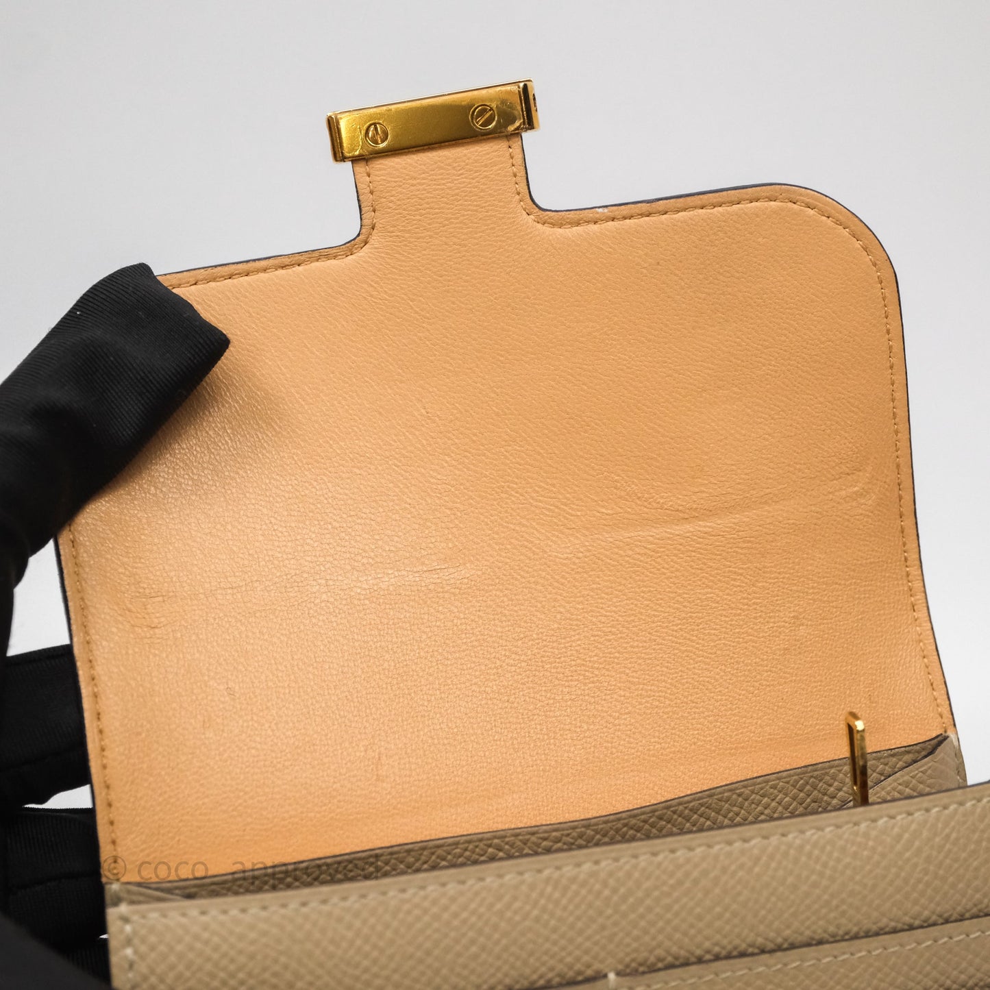Hermès Constance Short Wallet Trench Epsom Gold Hardware
