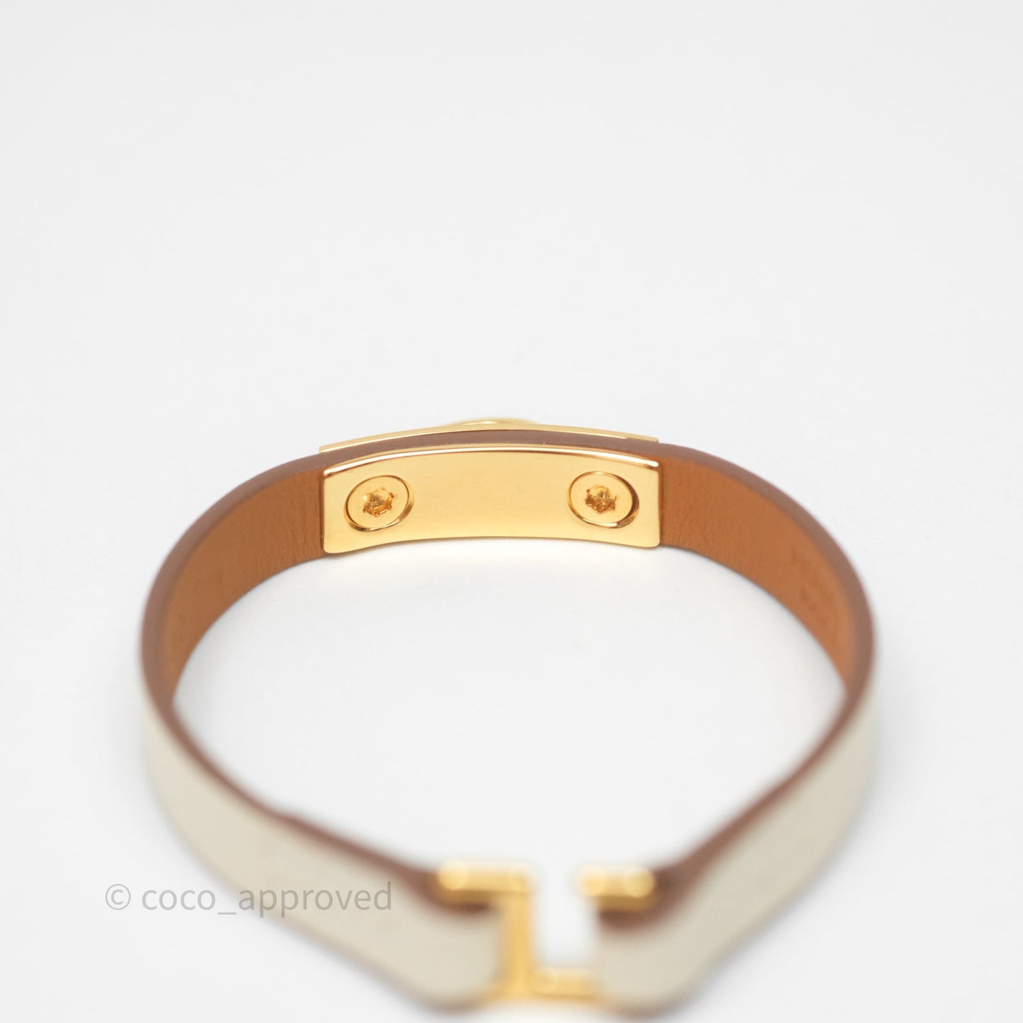 Hermès Rivale Mini Bracelet Nata Swift Gold Hardware