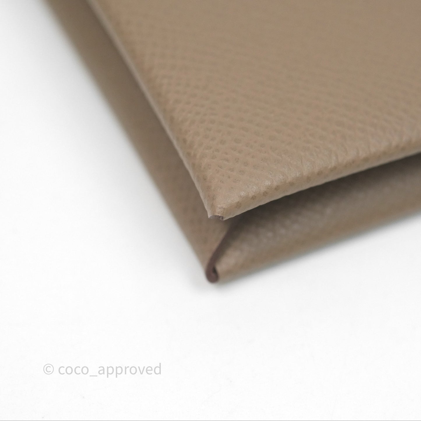 Hermès Calvi Card Holder Etoupe 18 Epsom