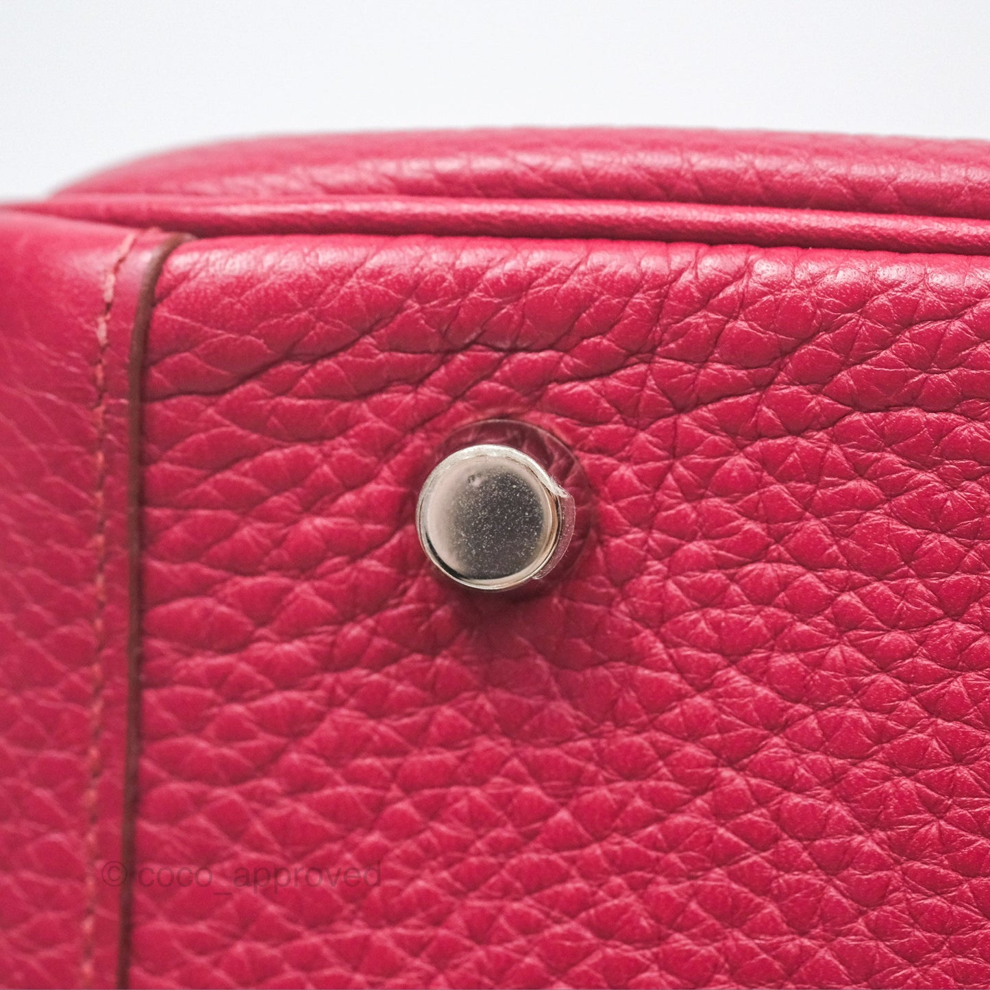 Hermès Lindy 30 Rubis Clemence Palladium Hardware