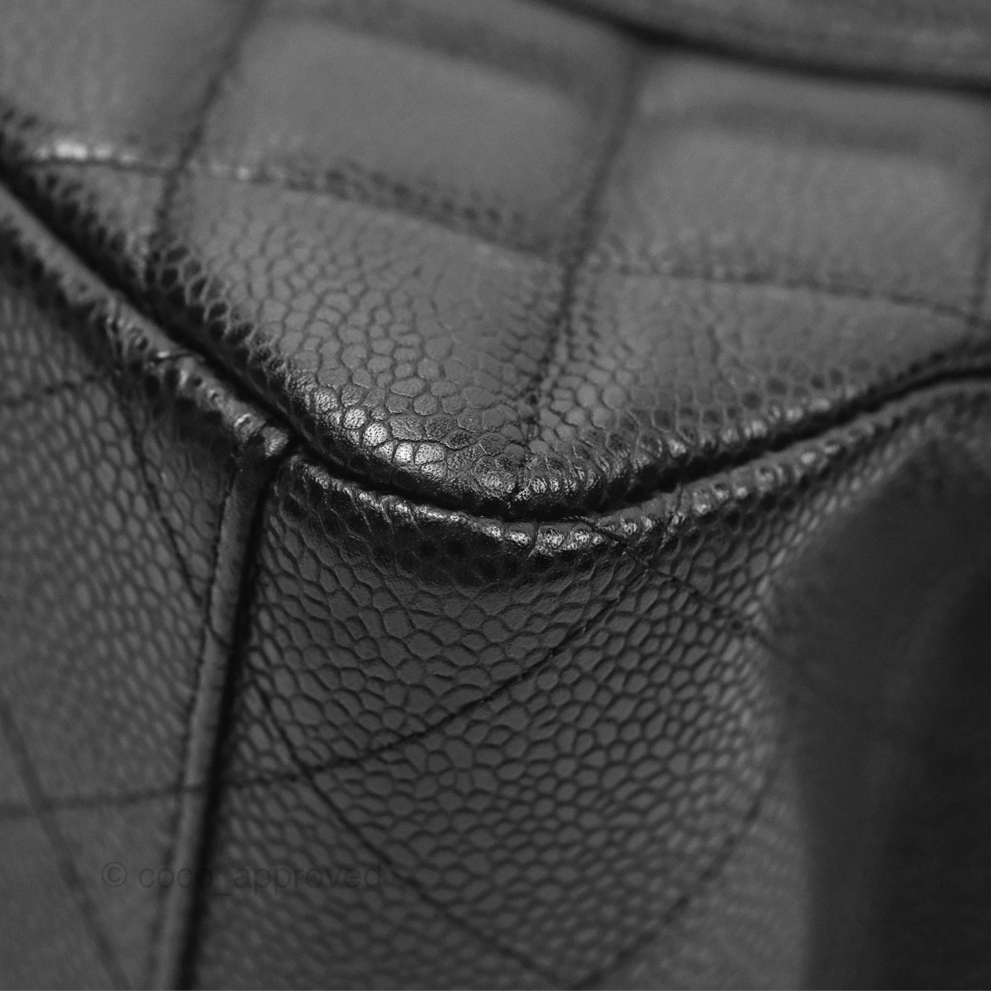 Chanel Quilted Maxi Single Flap Black Caviar Silver Hardware