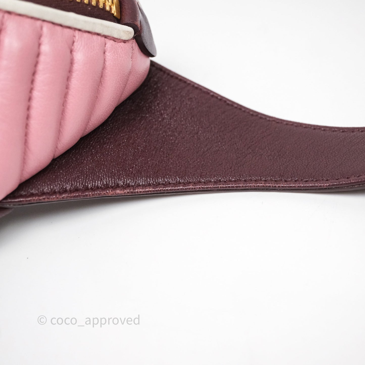 Miu Miu Bumbag Burgundy/Pink Gold Hardware