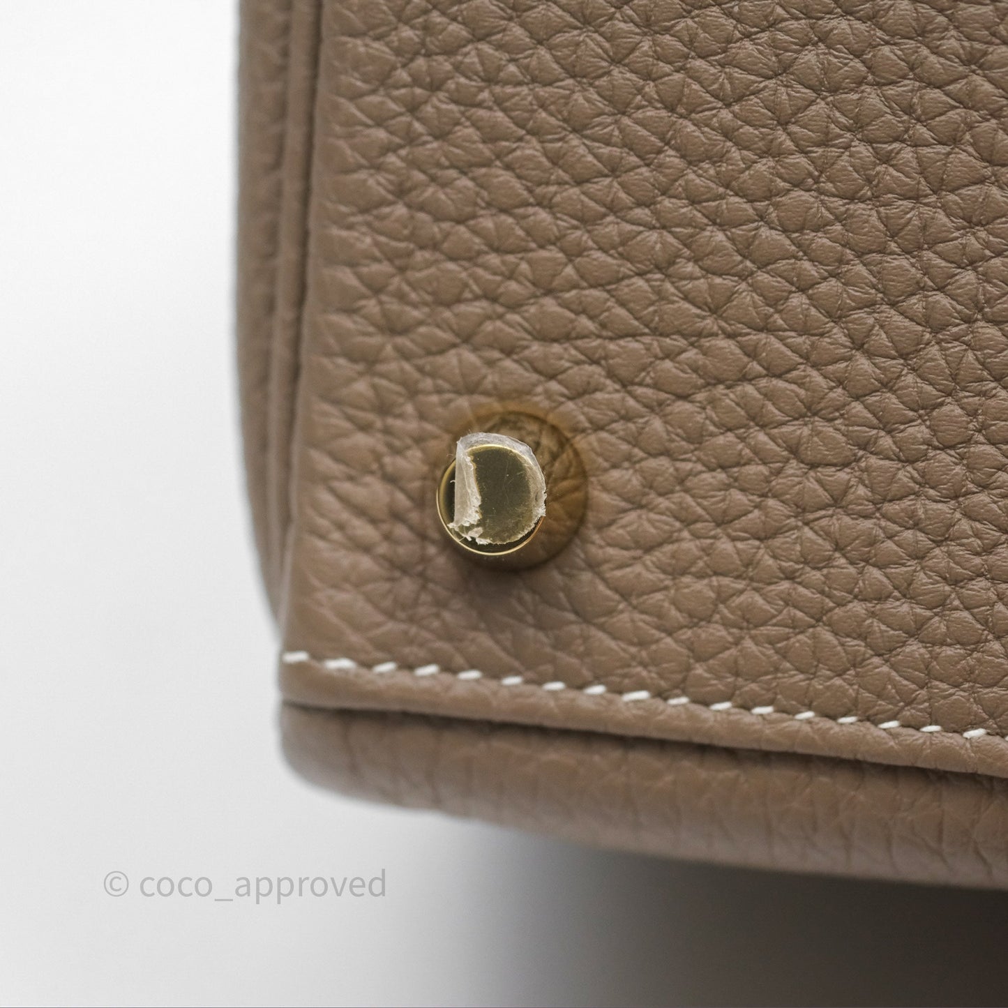 Hermès Kelly 25 Etoupe 18 Retourne Togo Gold Hardware