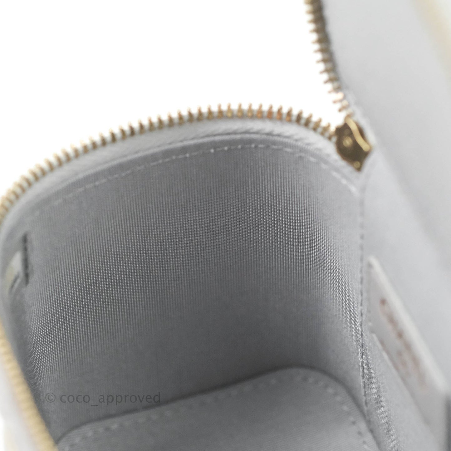 Chanel Small Vanity With Chain Grey Lambskin Aged Gold Hardware