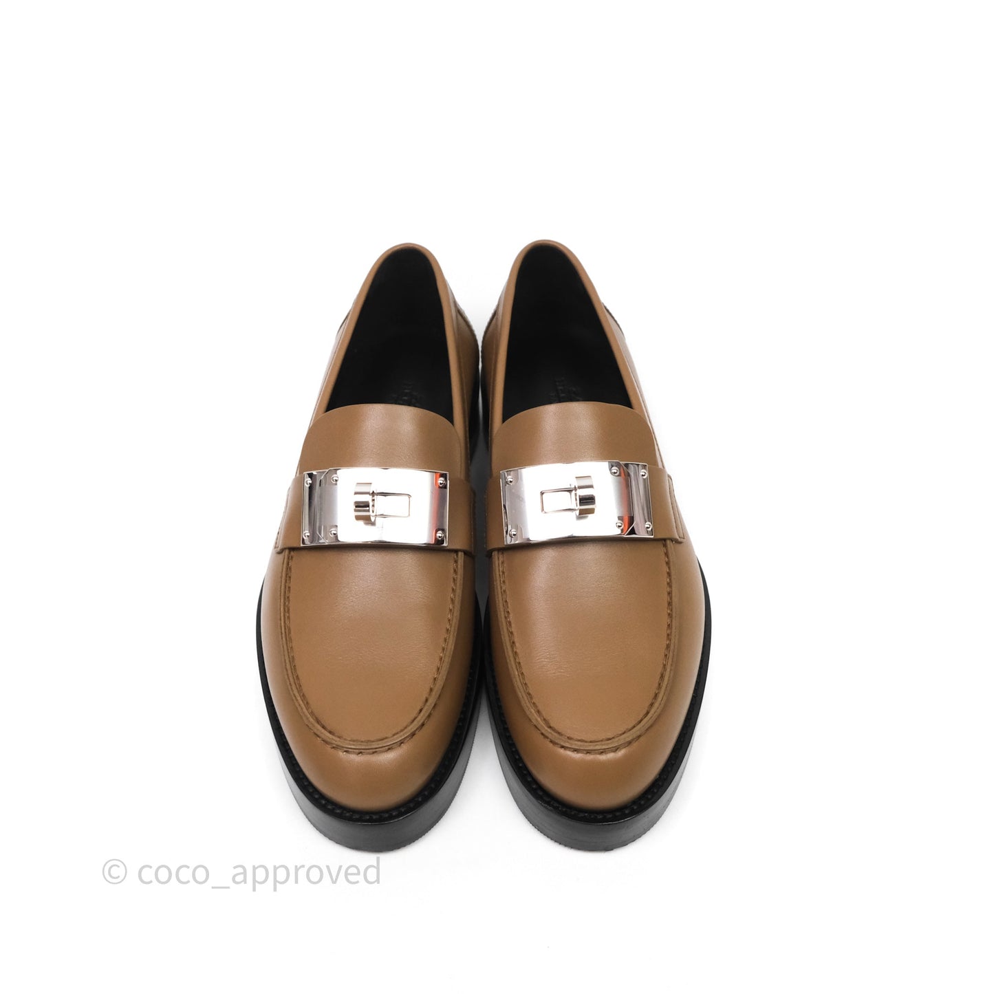 Hermès A Eclair Kelly Loafer Brown Size 38.5