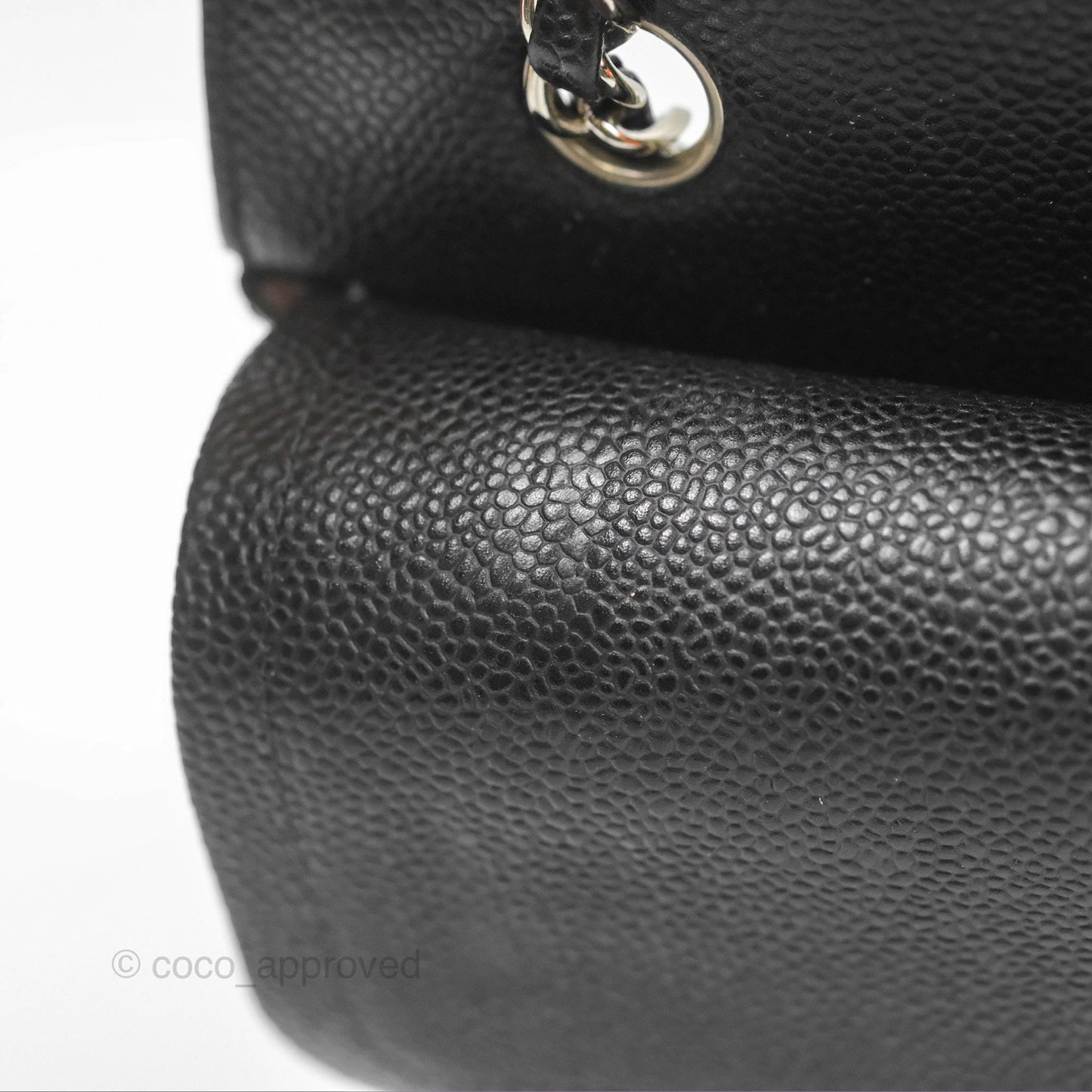 Chanel Classic M/L Medium Flap Quilted Black Caviar Silver Hardware