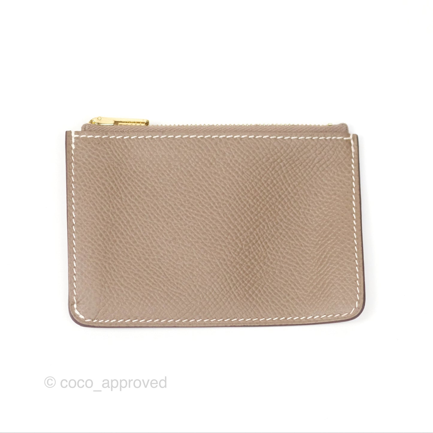Hermès Constance Slim Wallet Etoupe Epsom Gold Hardware