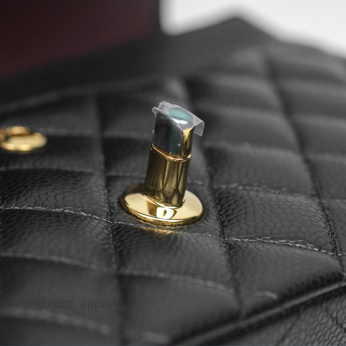 Chanel Classic M/L Medium Flap Quilted Black Caviar Gold Hardware