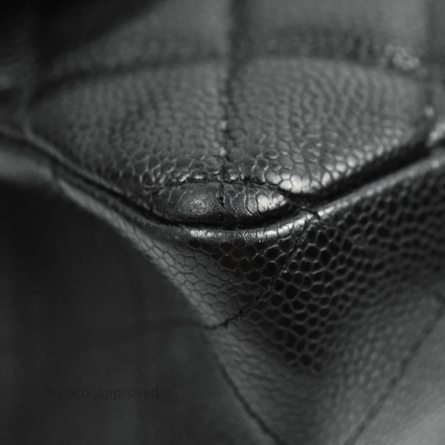 Chanel Single Flap Maxi Caviar Black Silver Hardware