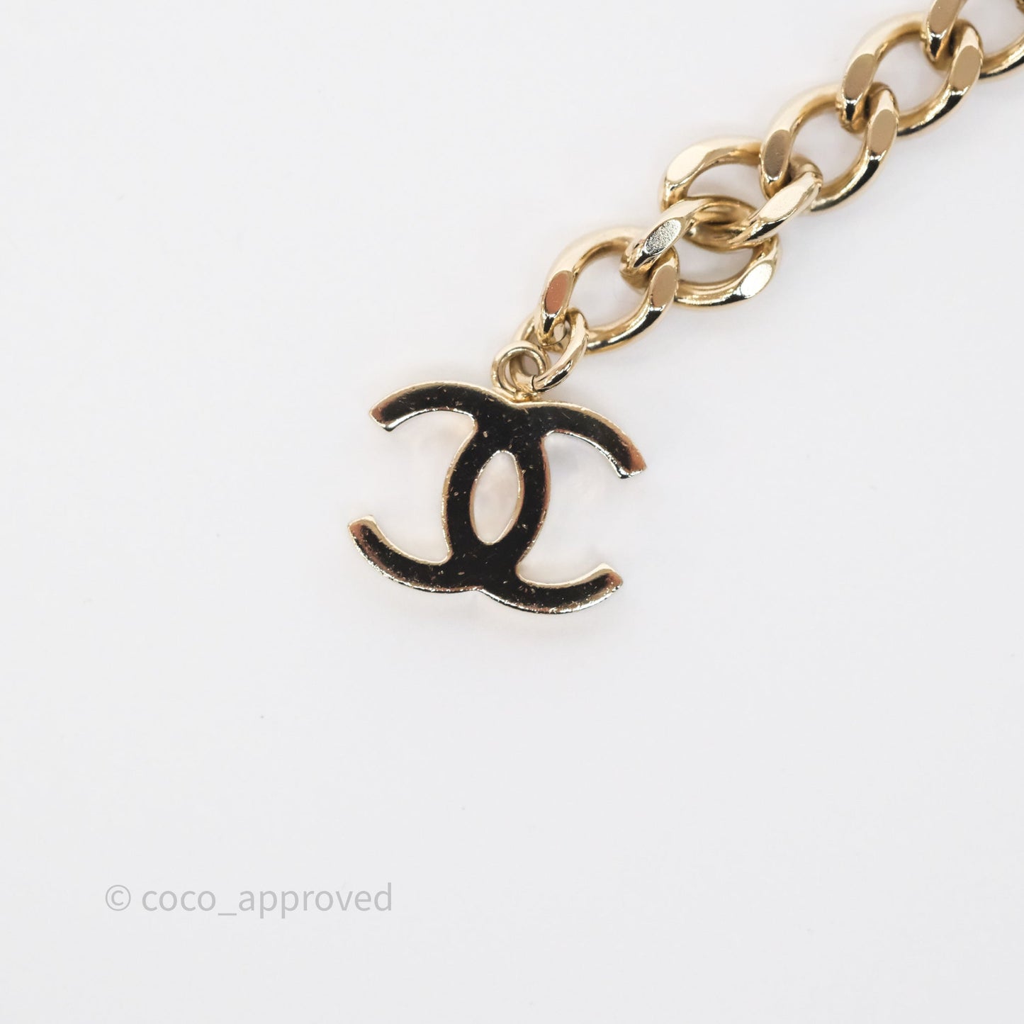 Chanel Crystals CC Chain Belt Gold Tone 22S