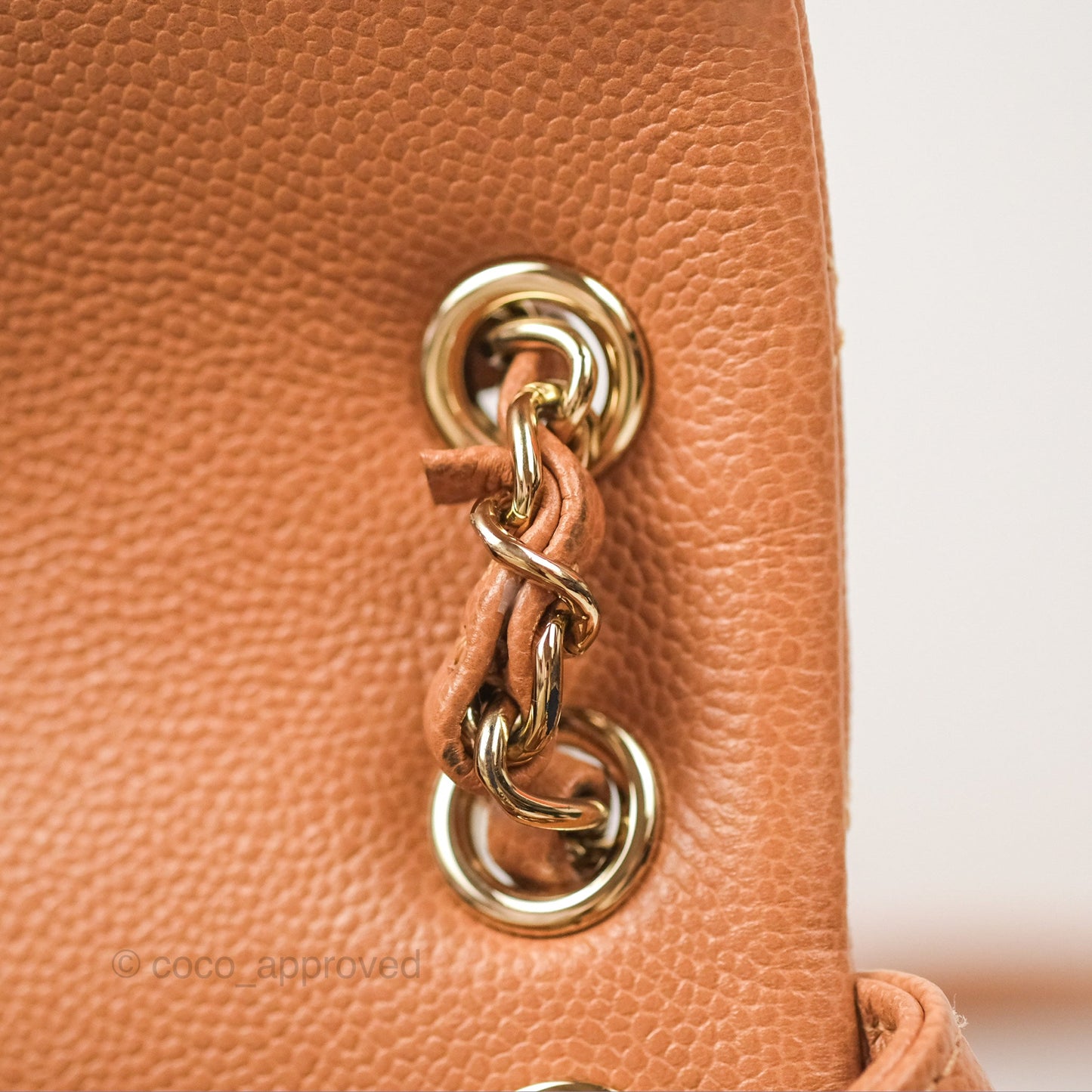 Chanel Duma Backpack Medium Dark Caramel Beige Caviar Gold Hardware