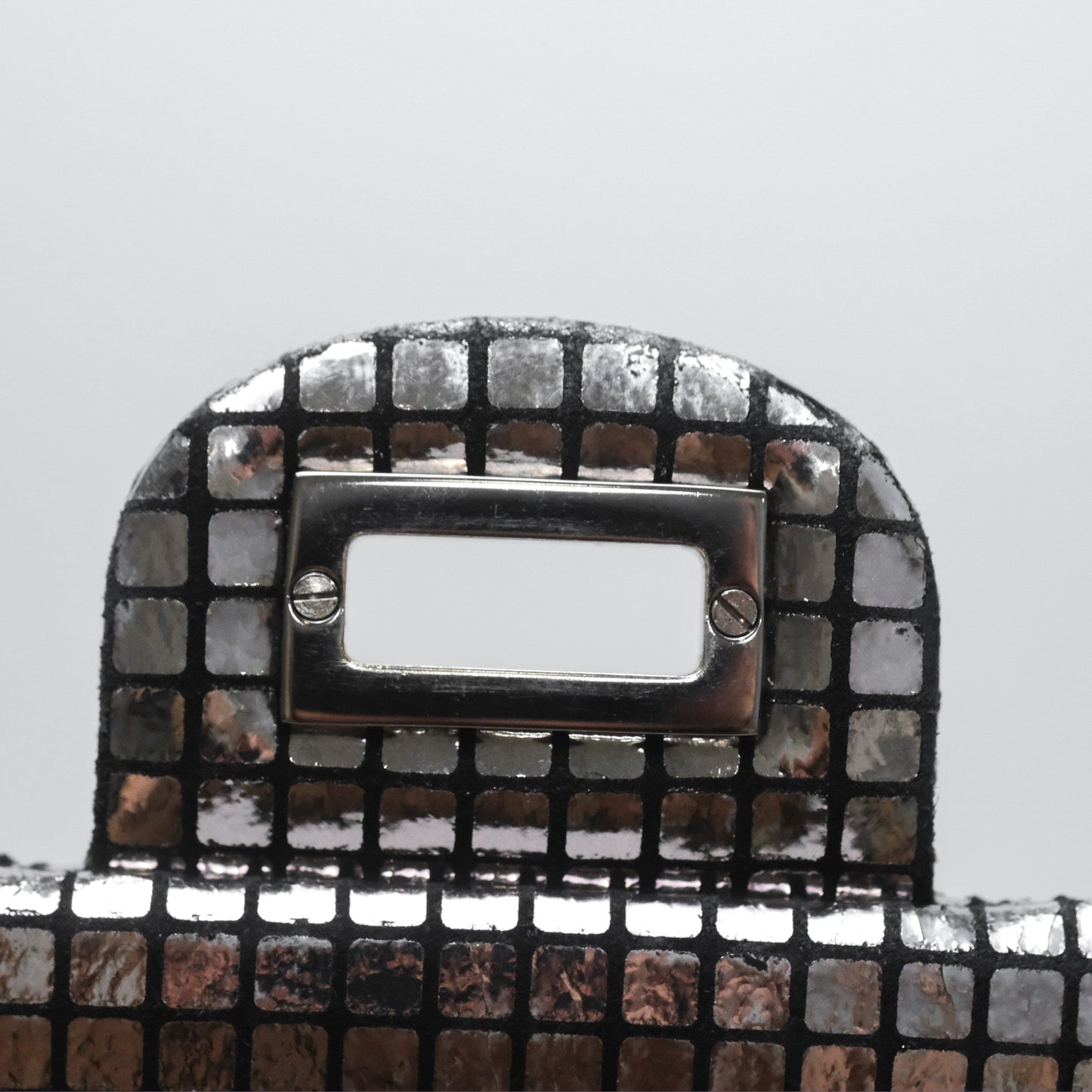 Chanel Mirror Reissue 2.55 Quilted Silver Suede Calfskin Gun Metal Hardware