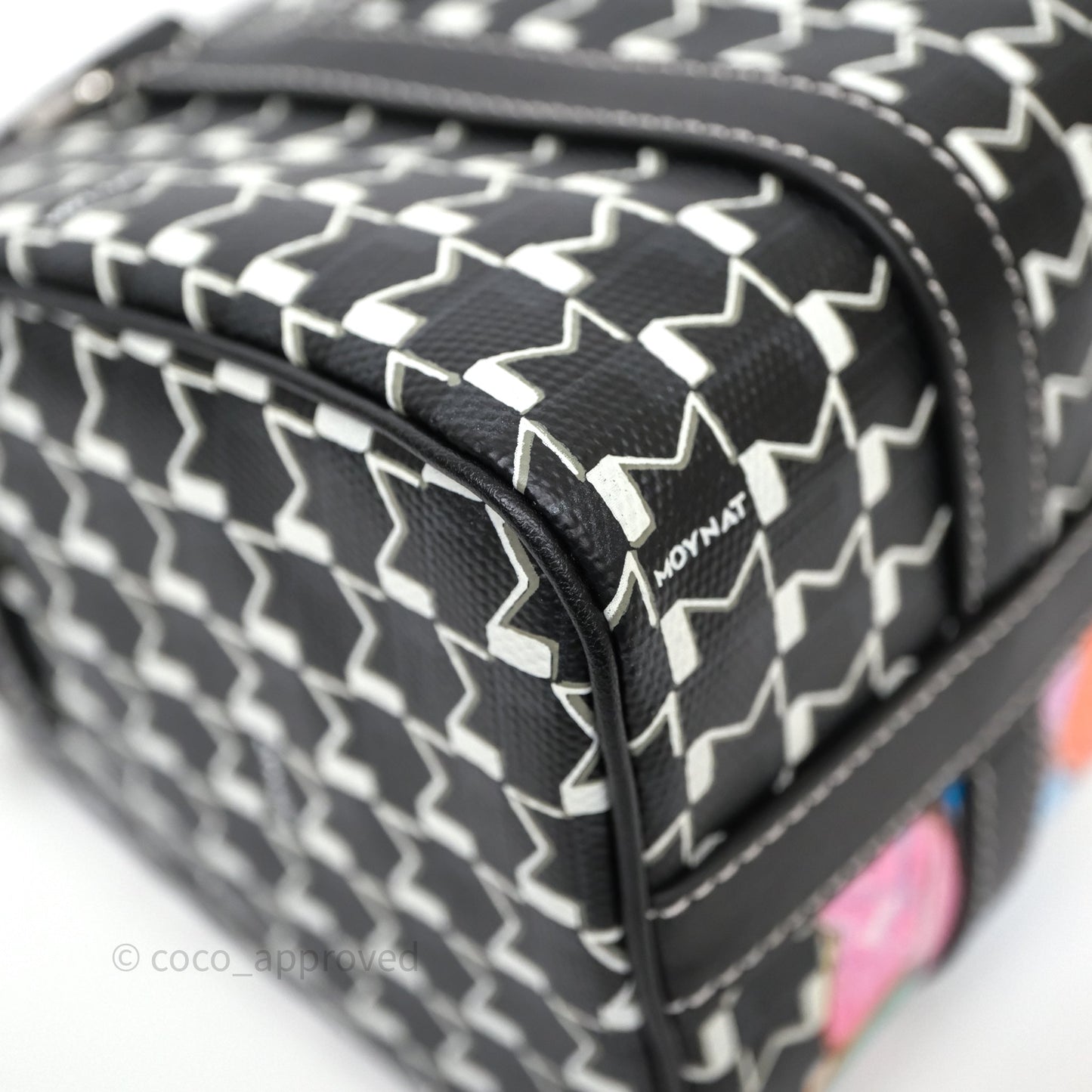 Moynat X Kasing Lung 48H Mini M Labubu Bag Black Canvas Sliver Hardware