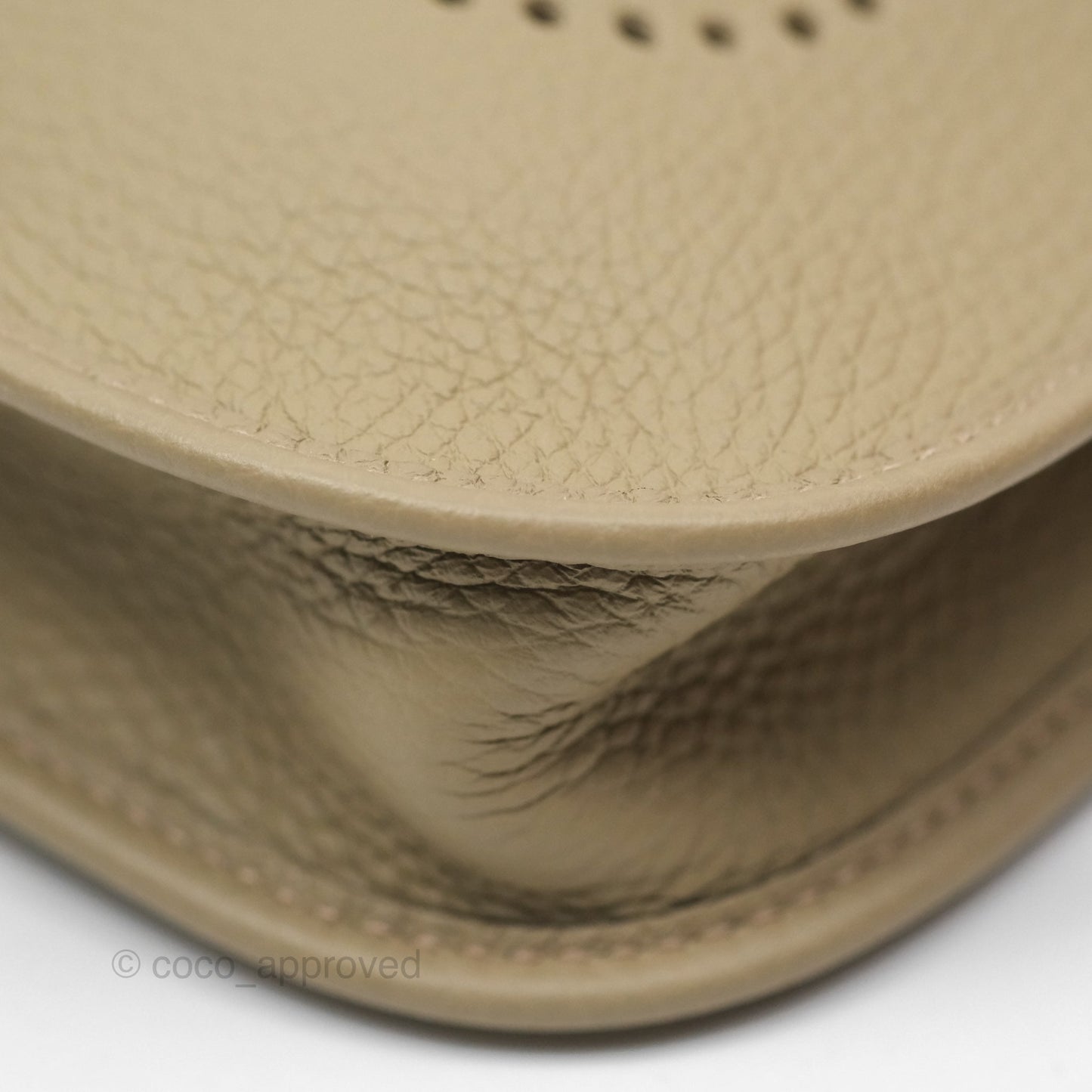 Hermès Mini Evelyne 16 Beige Marfa 8Q Clemence Palladium Hardware