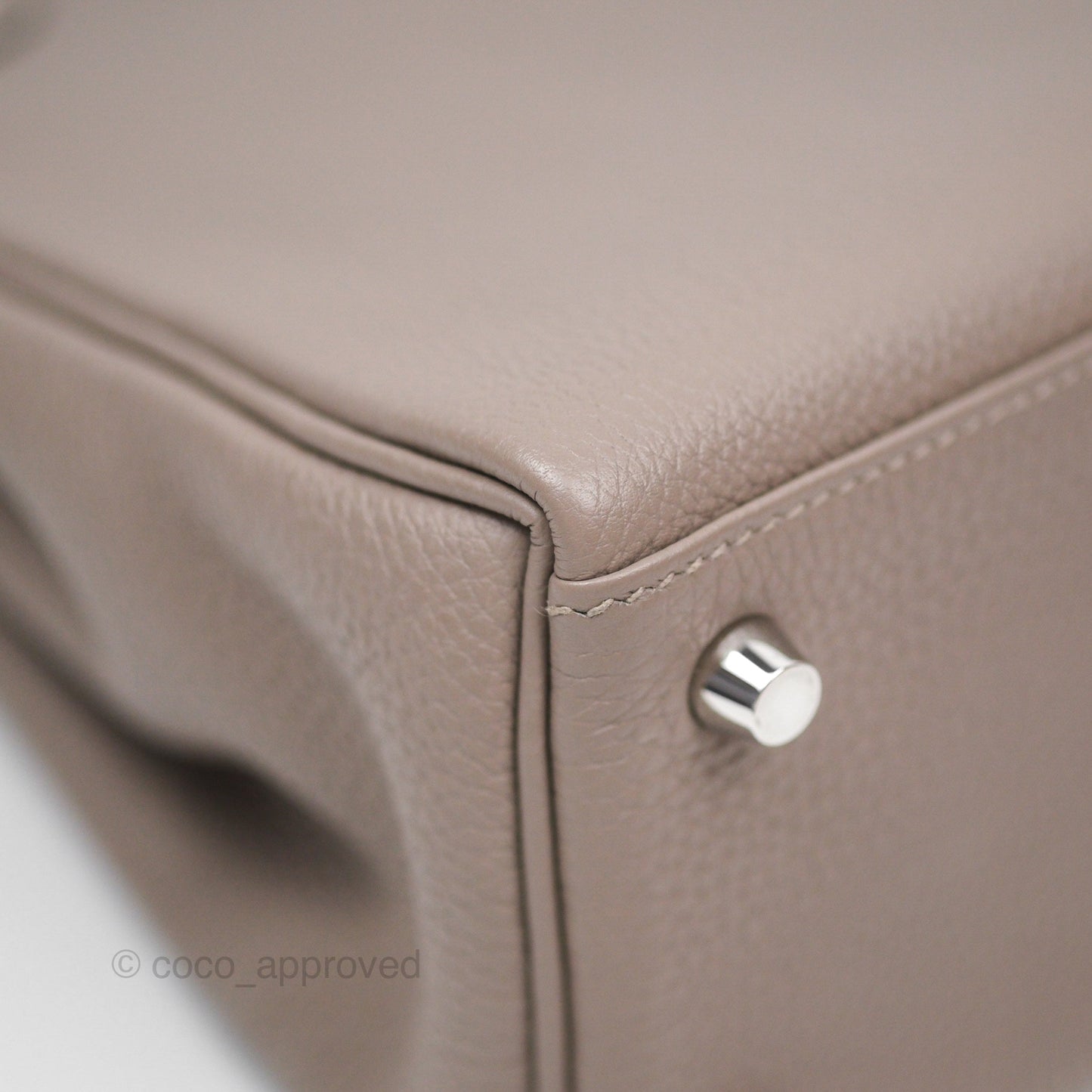 Hermès Retourne Kelly 25 Gris Asphalte M8 Togo Palladium Hardware