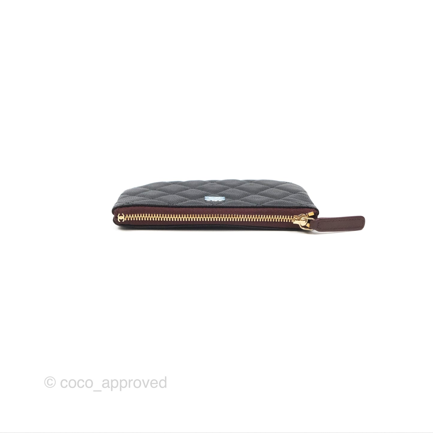 Chanel Quilted Mini O Case Black Caviar Gold Hardware