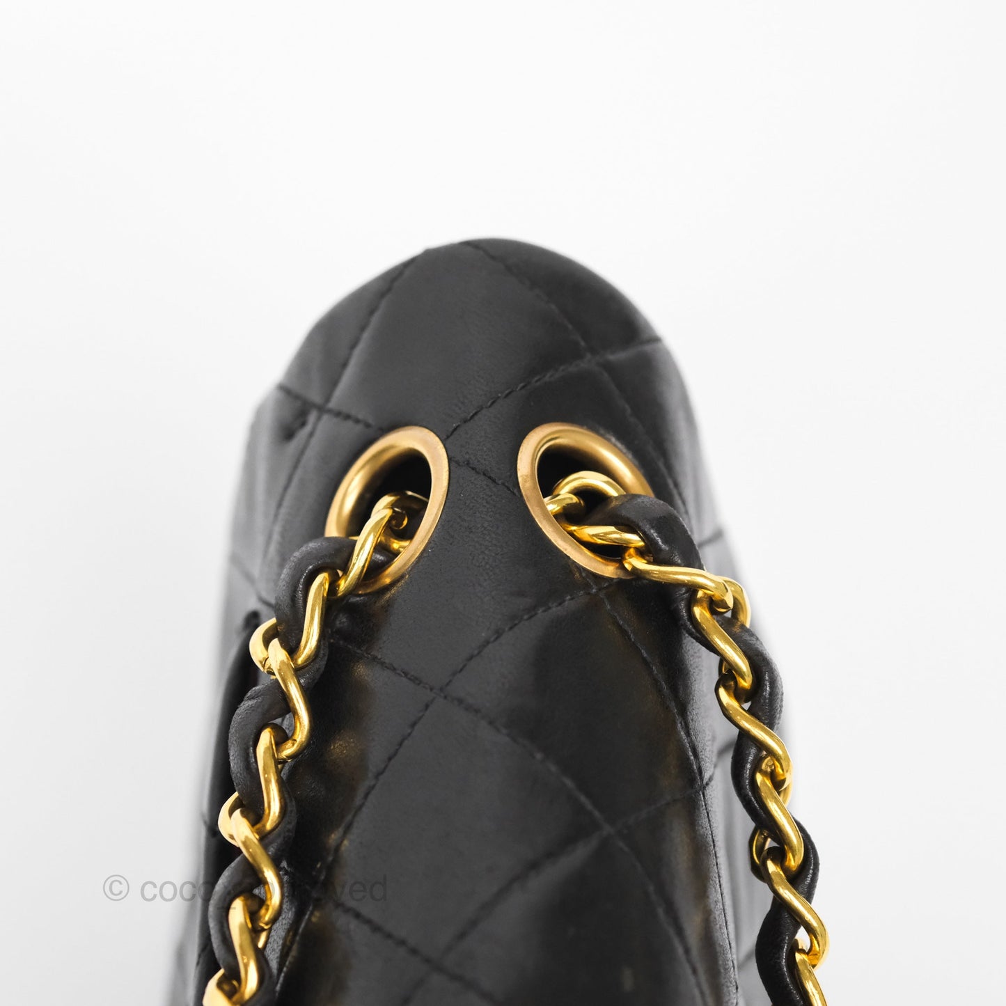 Chanel Vintage Small Classic Flap Black Lambskin 24K Gold Hardware