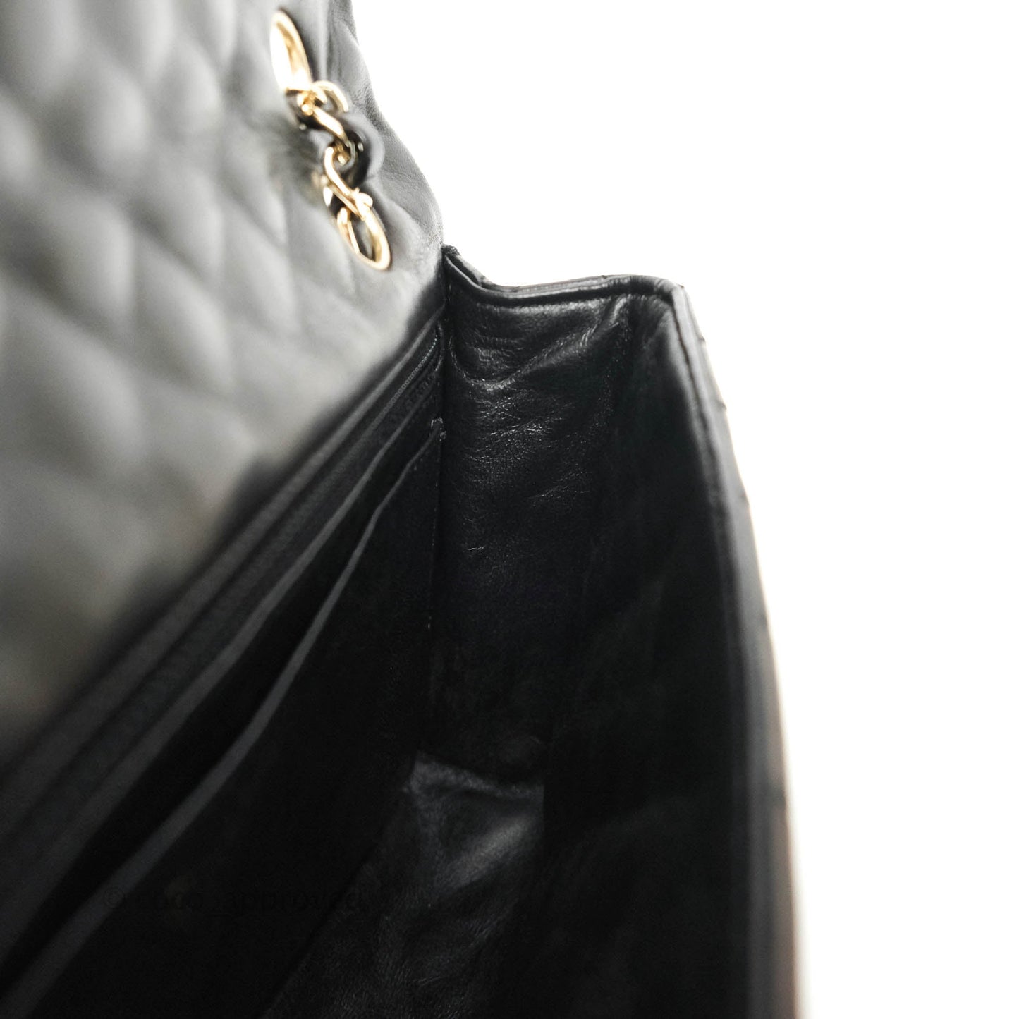 Chanel Classic M/L Medium Quilted Black Flap With Valentines Charms Lambskin Gold Hardware