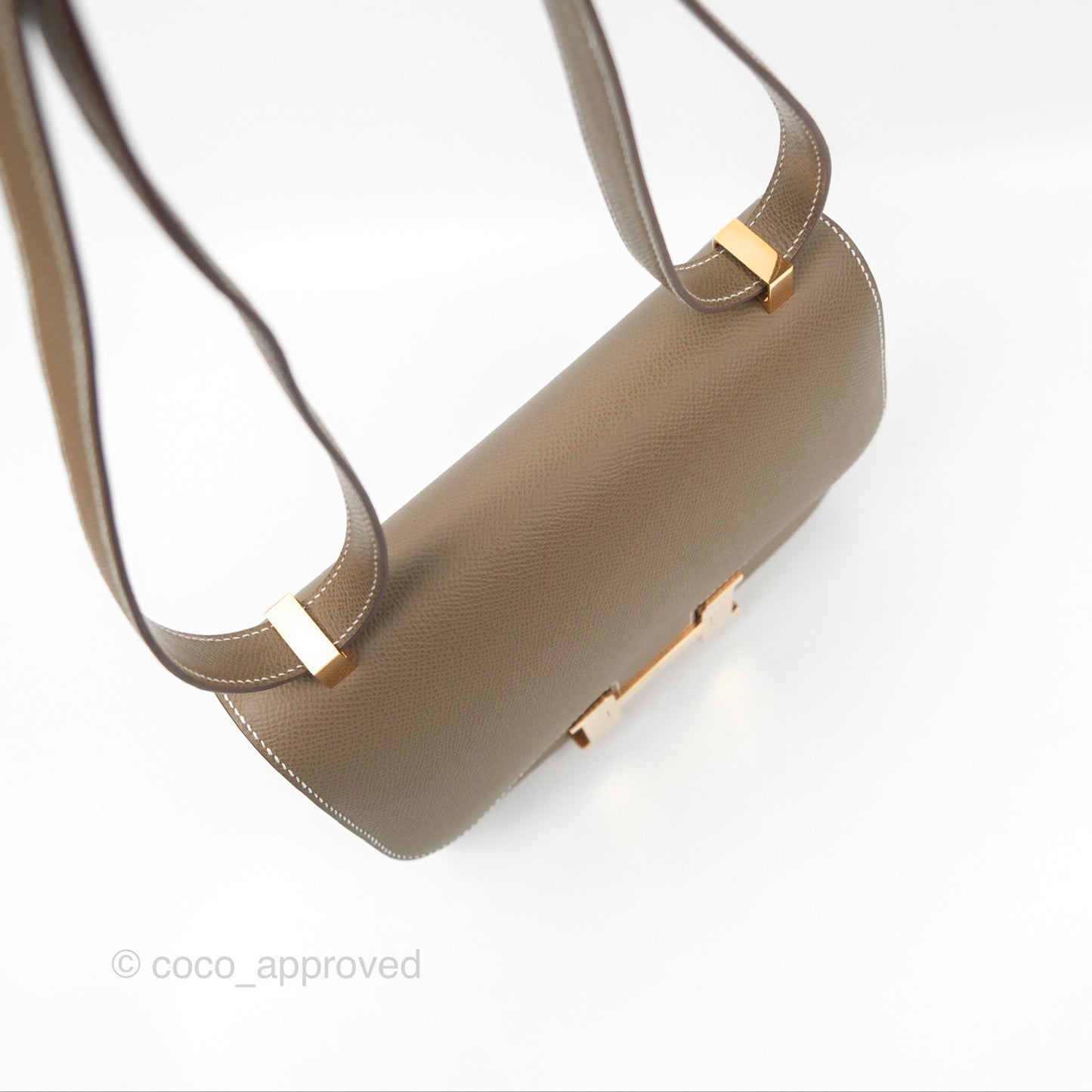 Hermès Constance 24 Mirror Etoupe 18 Epsom Rose Gold Hardware