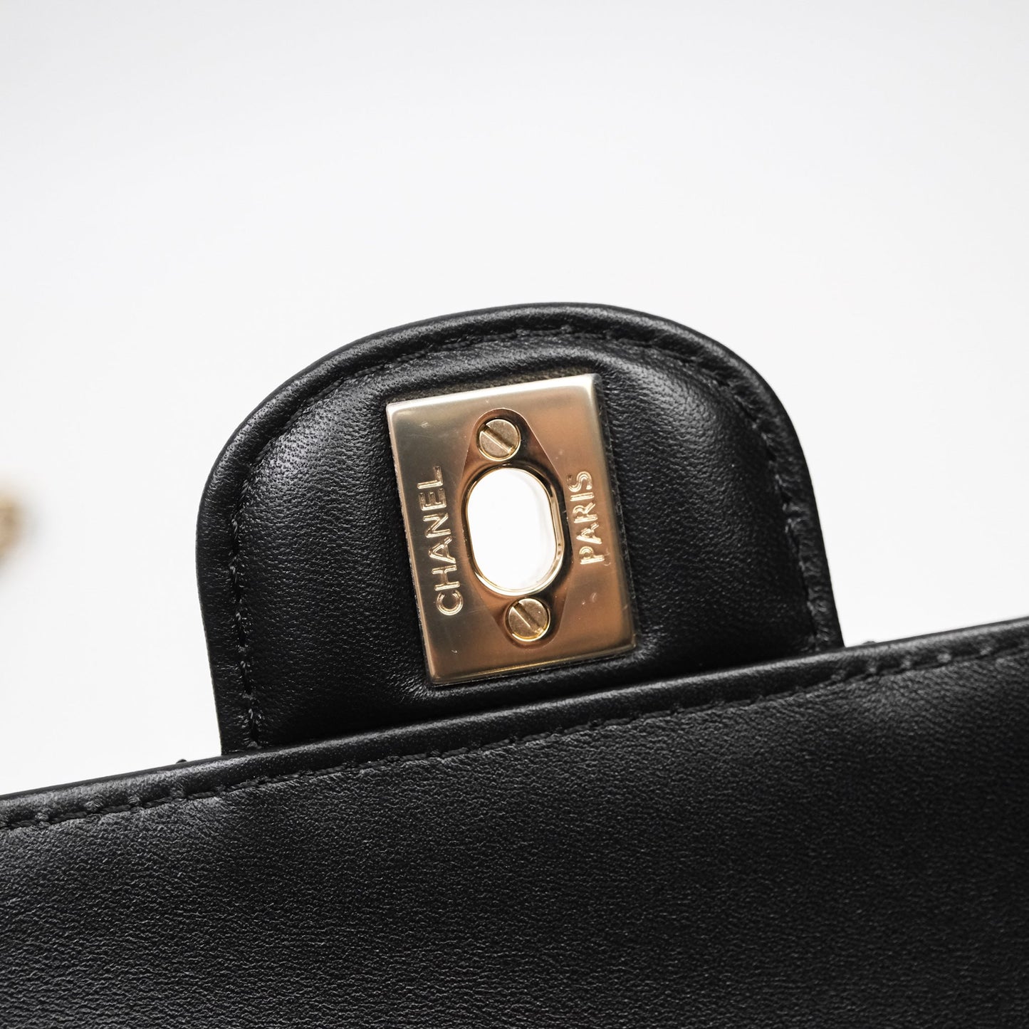 Chanel Large Heart Bag Black Lambskin Gold Hardware 22S
