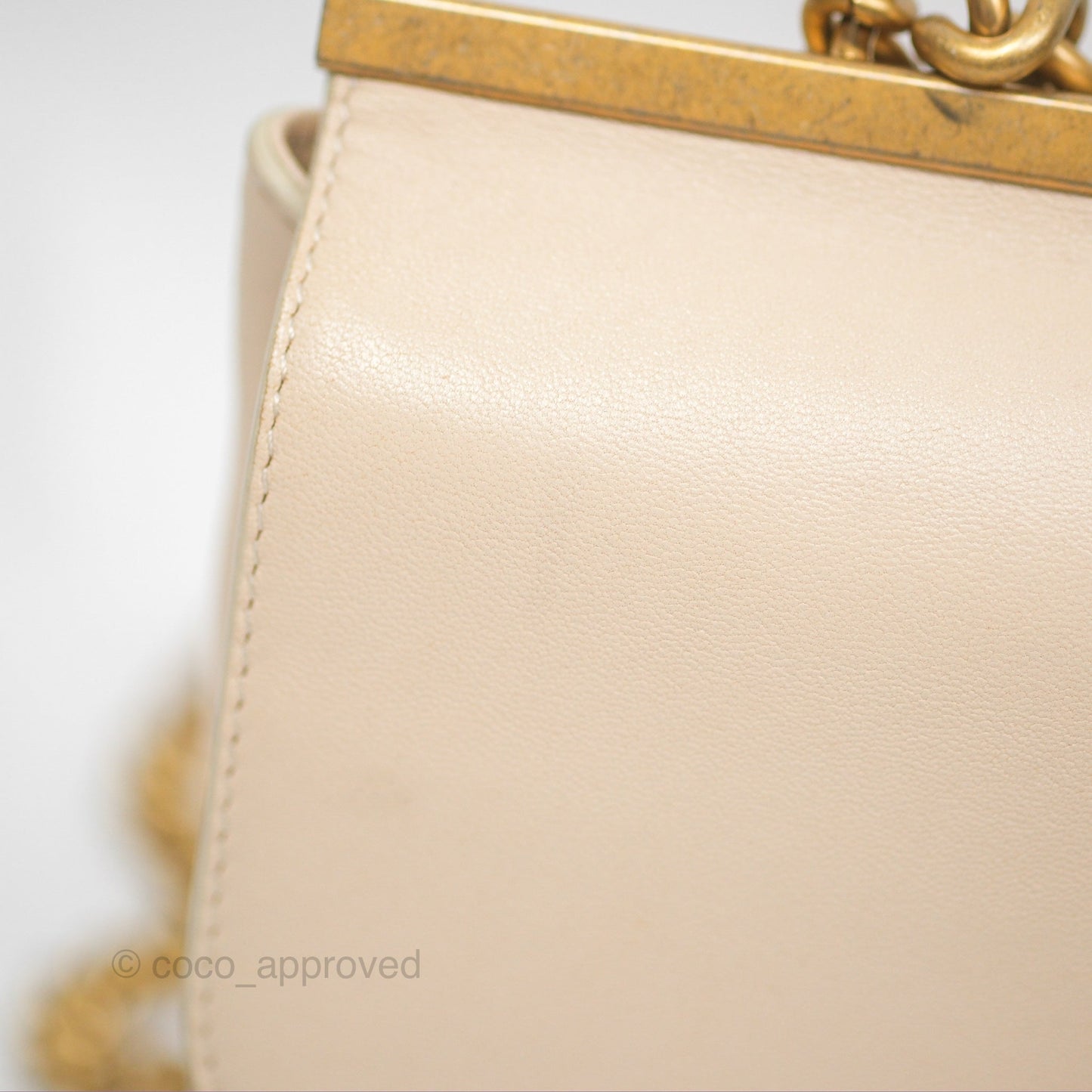 Chanel Small Quilted Coco Luxe Flap Bag Light Beige Calfskin Aged Gold Hardware