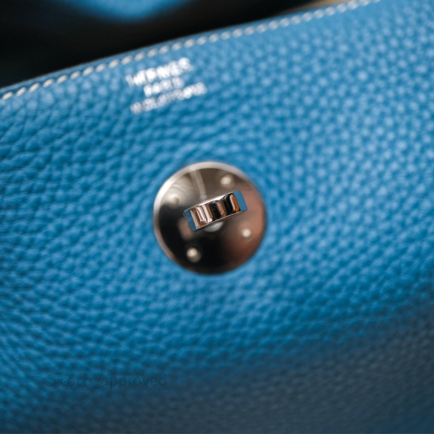 Hermès Lindy 30 Bleu Jean 75 Clemence Palladium Hardware