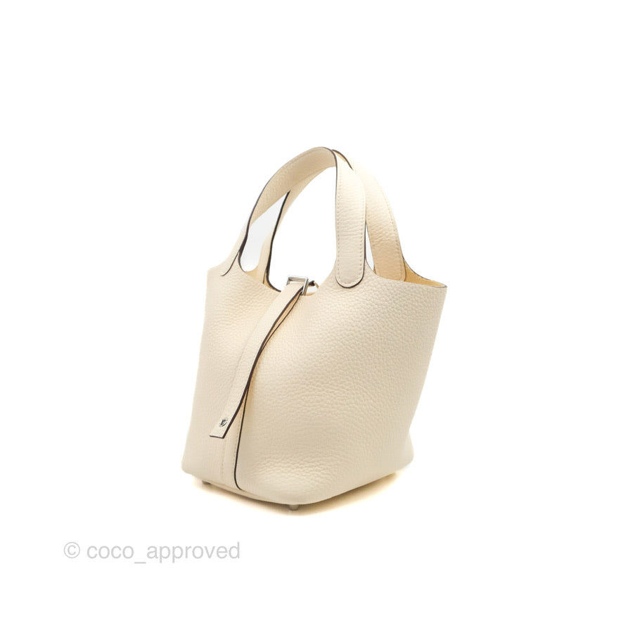 Hermès Picotin Lock 18 Nata Clemence Palladium Hardware