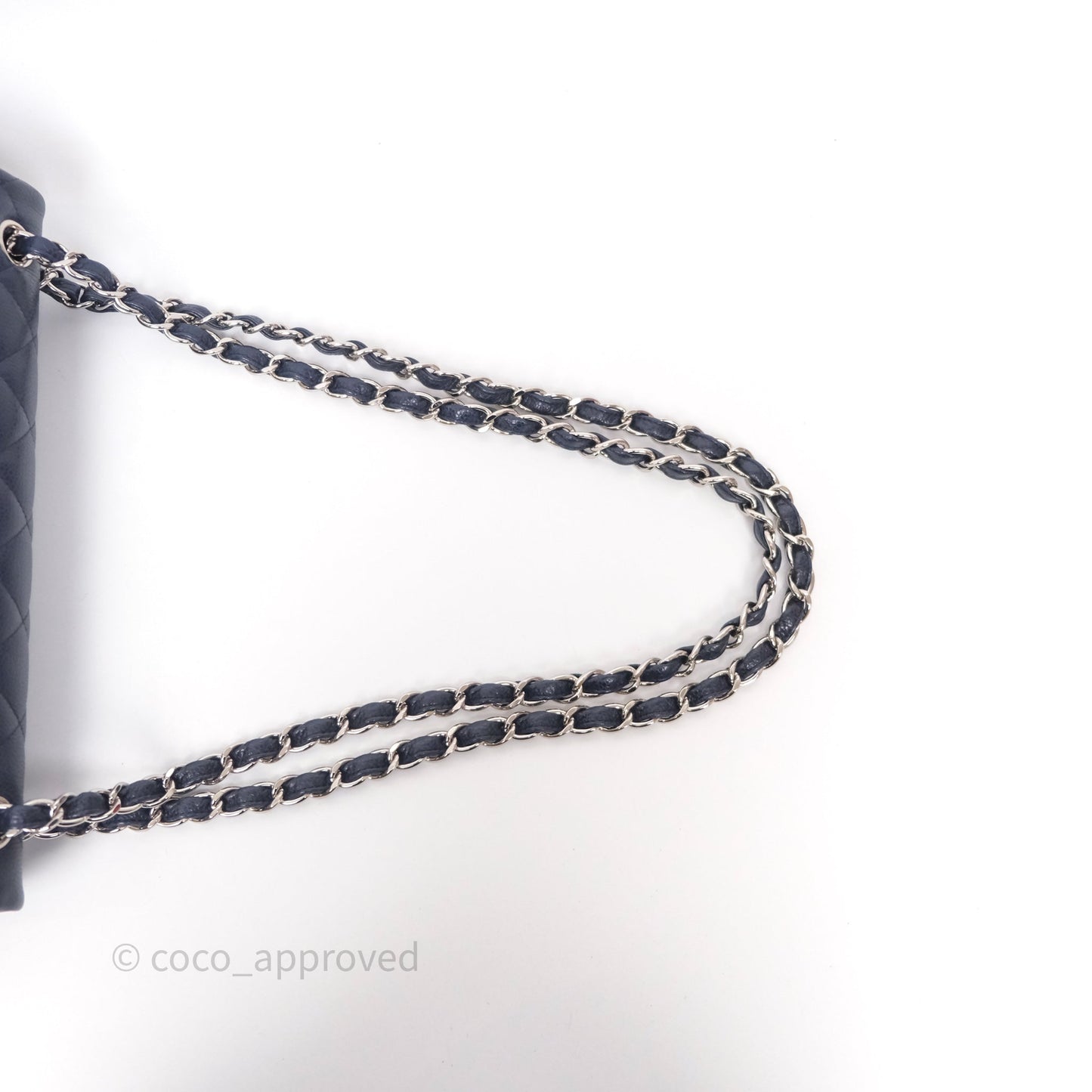 Chanel Jumbo Double Flap Navy Caviar Silver Hardware⁣⁣