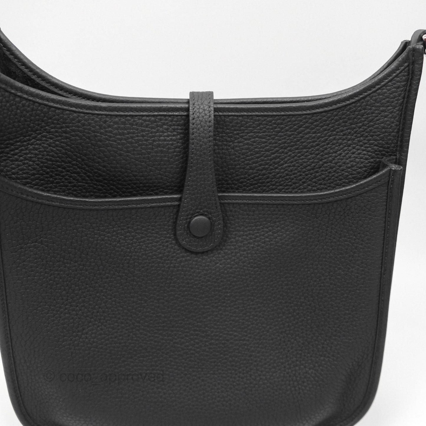 Hermès Evelyne III 29 Noir 89 Clemence Silver Hardware