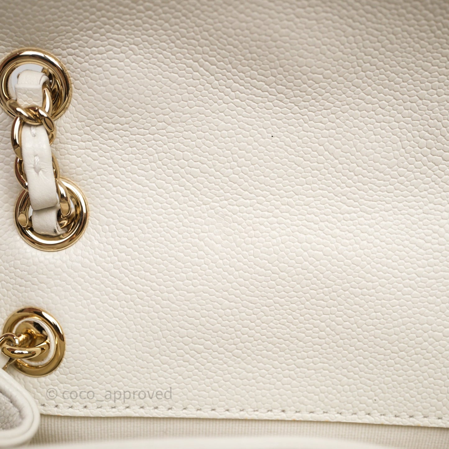 Chanel Duma Backpack Medium White Caviar Gold Hardware