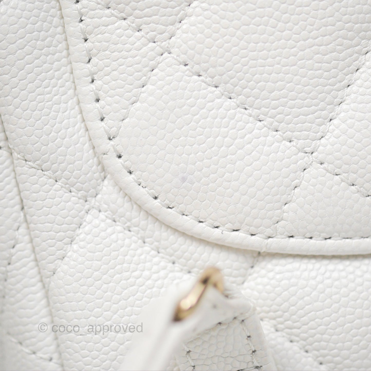 Chanel Mini Urban Spirit Backpack White Caviar Gold Hardware 23S