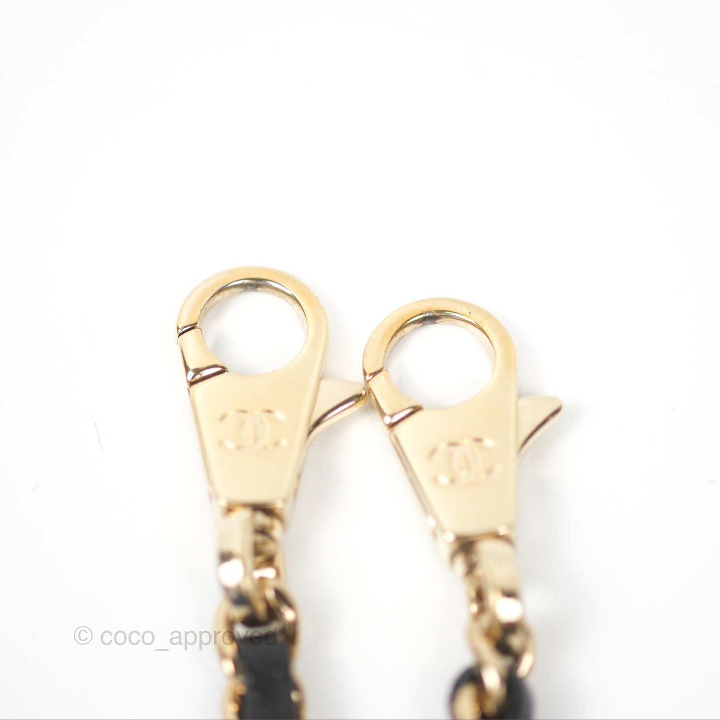 Chanel Small Coco Handle Black Caviar Gold Hardware Lizard Embossed Handle
