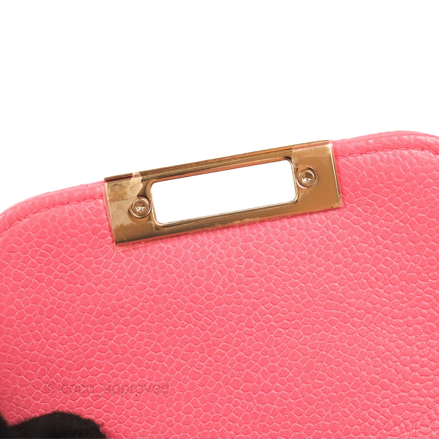 Chanel Golden Class Phone Holder With Chain Pink Caviar Gold Hardware