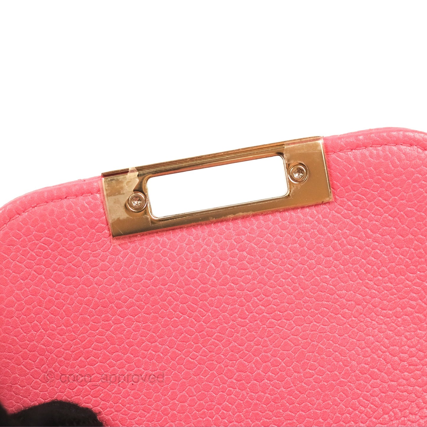 Chanel Golden Class Phone Holder With Chain Pink Caviar Gold Hardware