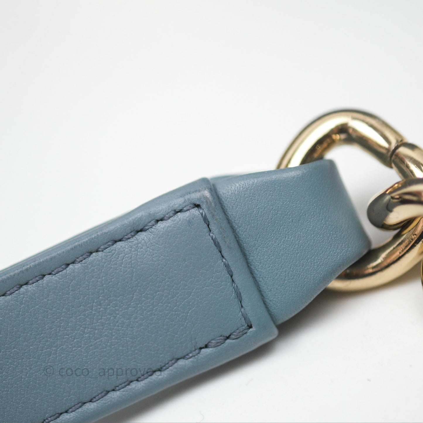 Chanel Small Quilted Boy Dusty Blue Lambskin Gold Hardware