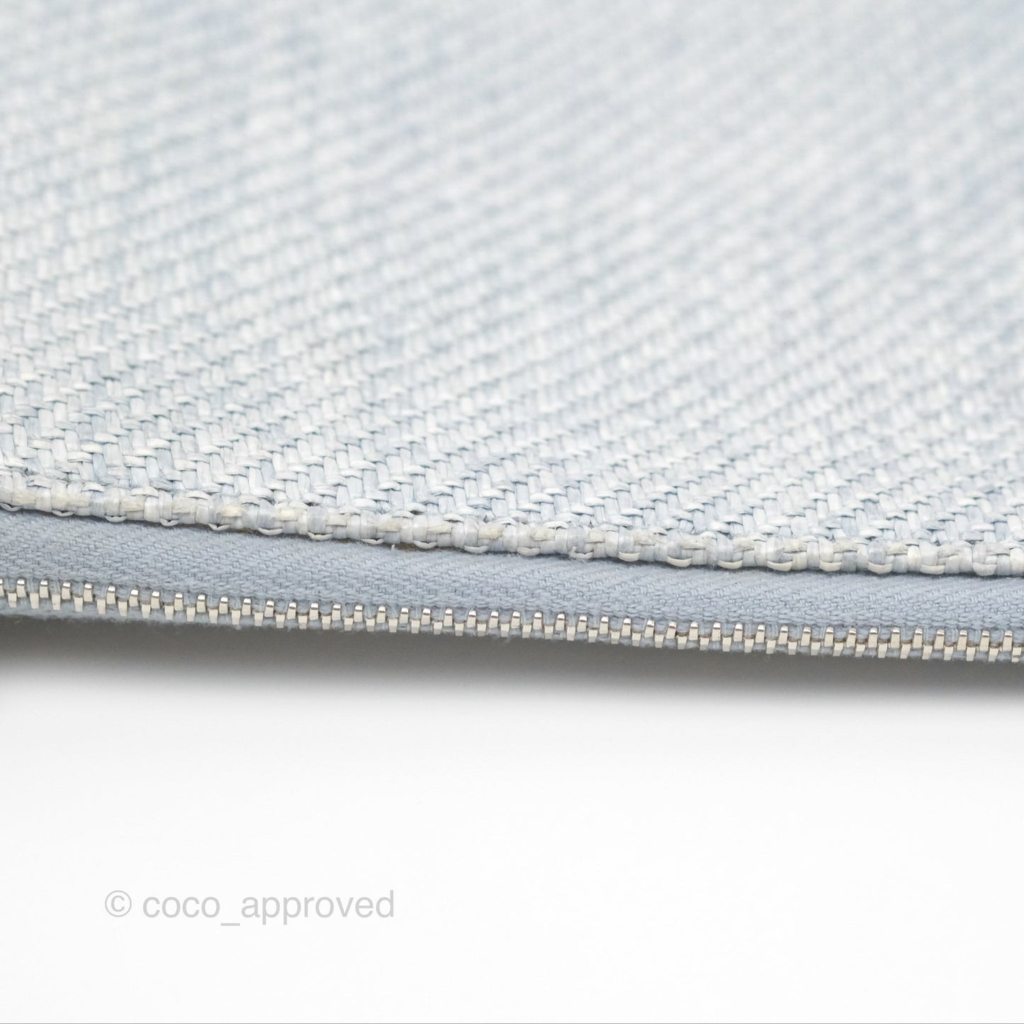 Chanel Deauville Clutch Light Blue Raffia