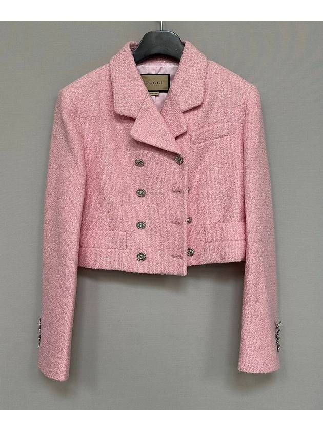 Luxury Gucci Trending 2025 Cropped tweed jacket 77