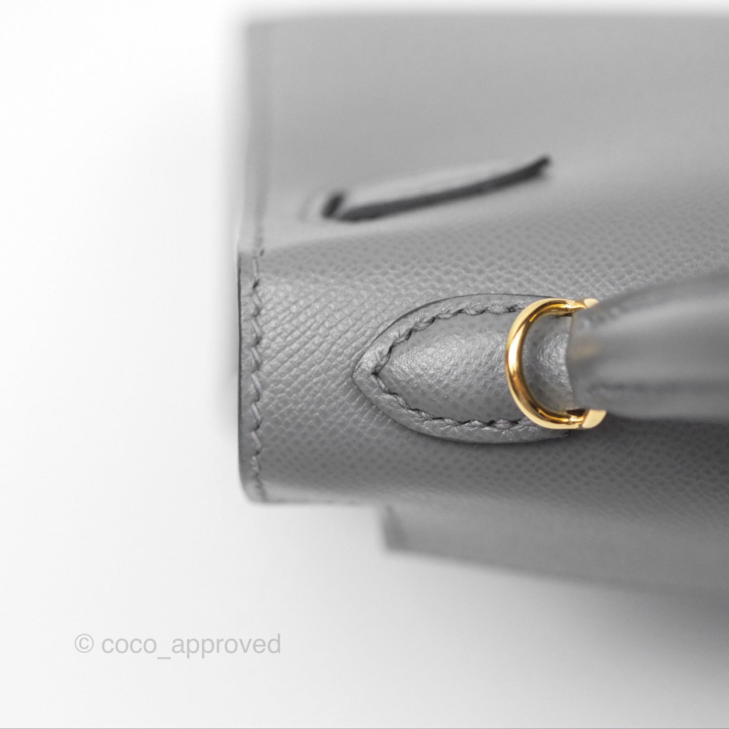 Hermès Mini Kelly II Gris Meyer 0L Madame Leather Gold Hardware