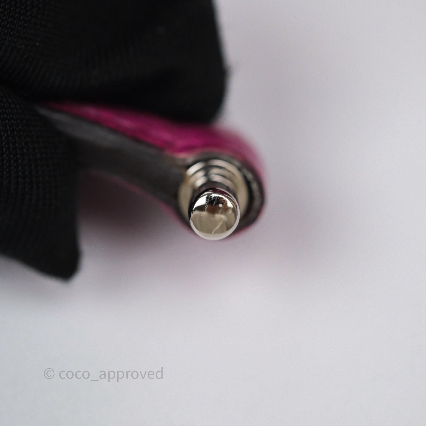 Hermès Roulis Mini 18 Rose Pourpre L3 Autruche Palladium Hardware