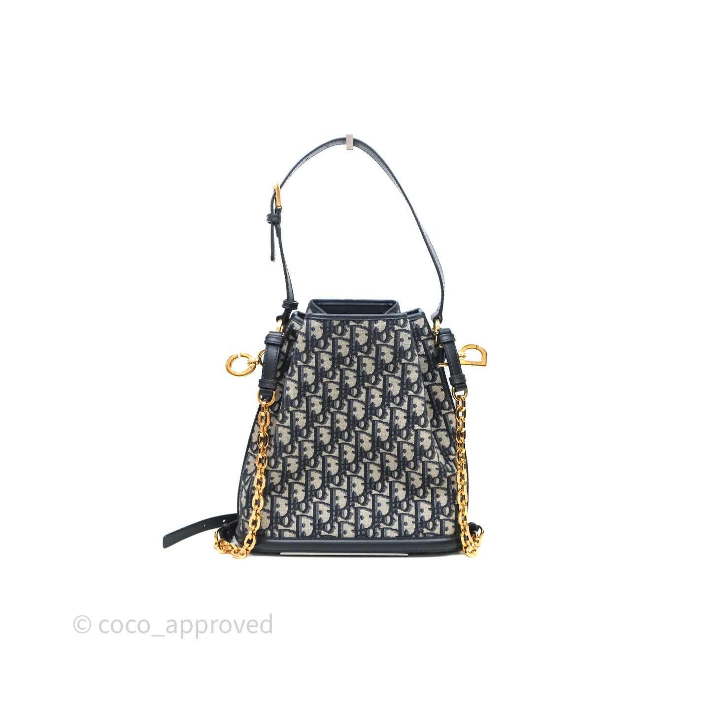 Christian Dior Medium O C'est Dior Bucket Bag Blue Dior Oblique Jacquard