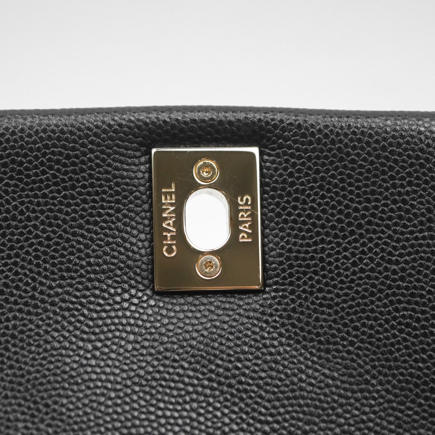 Chanel Mini Coco Handle Quilted Black Caviar Gold Hardware